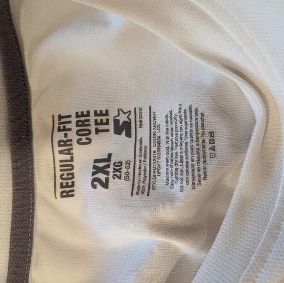 Dri-Star Wicking Shirt White Men's XXL - Picture 4 of 4